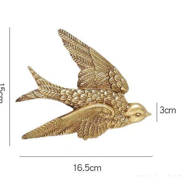 Vintage Forest Decorative Mirrors Dragonfly Swallow Wall Hanging Wall Decoration Light Luxury Home Decoration European Style New