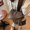 Einfache, weiche Retro-Tasche mit großer Kapazität für Damen, einzelne Schulter, Achseltasche, modische Pendler-Einkaufstasche