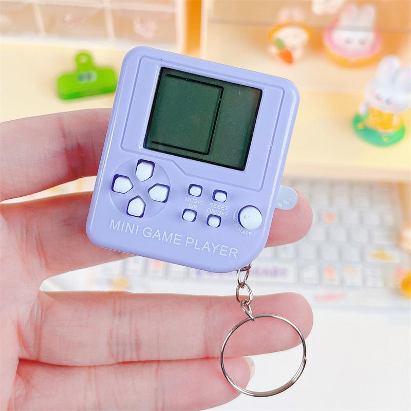 Mini Cartoon Whack-a-Mole Handheld Game Keychain - Fun Puzzle Toy for Students