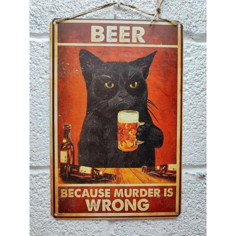 Katzen Metall Wandkunst, Haustierliebhaber Poster Schild