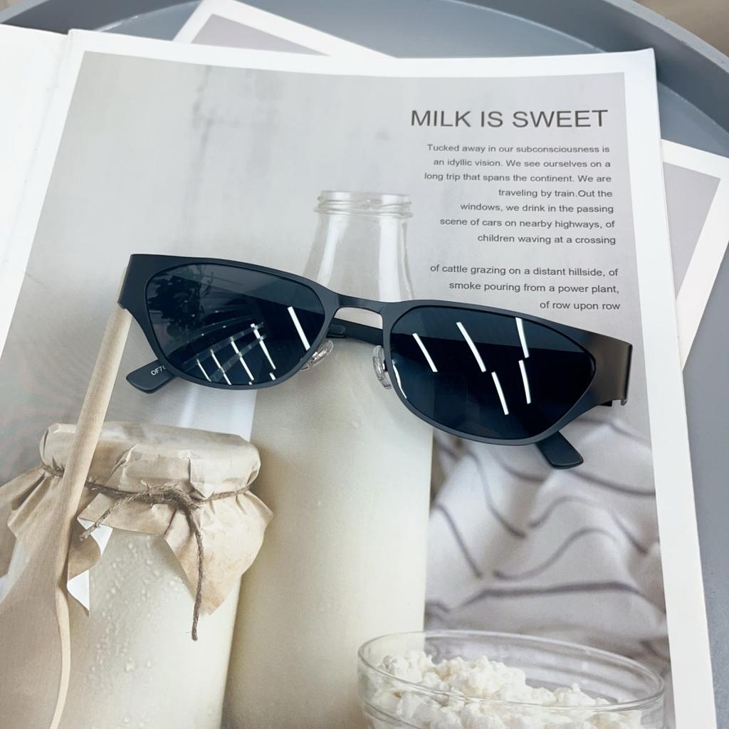 Vintage Fashion Metal Small Frame Cat Eye Sunglasses Women For Men Sun Glasses Punk Luxury Brand Designer Hip Hop Eyeglasses