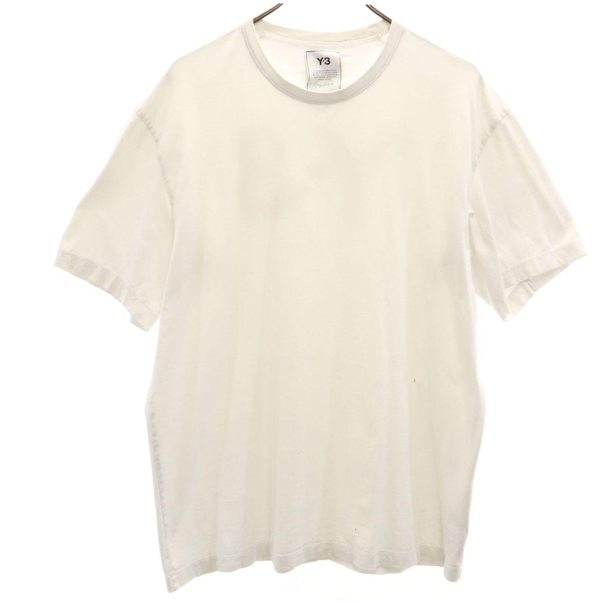 

Футболка с коротким рукавом Y-3 с логотипом на спине L Белая система Youji Yamamoto Мужская Б/у