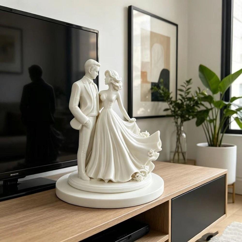 Cake Statues Crafts Bride And Groom Statues Wedding Desktop Figurine Weddings Anniversaries Gift