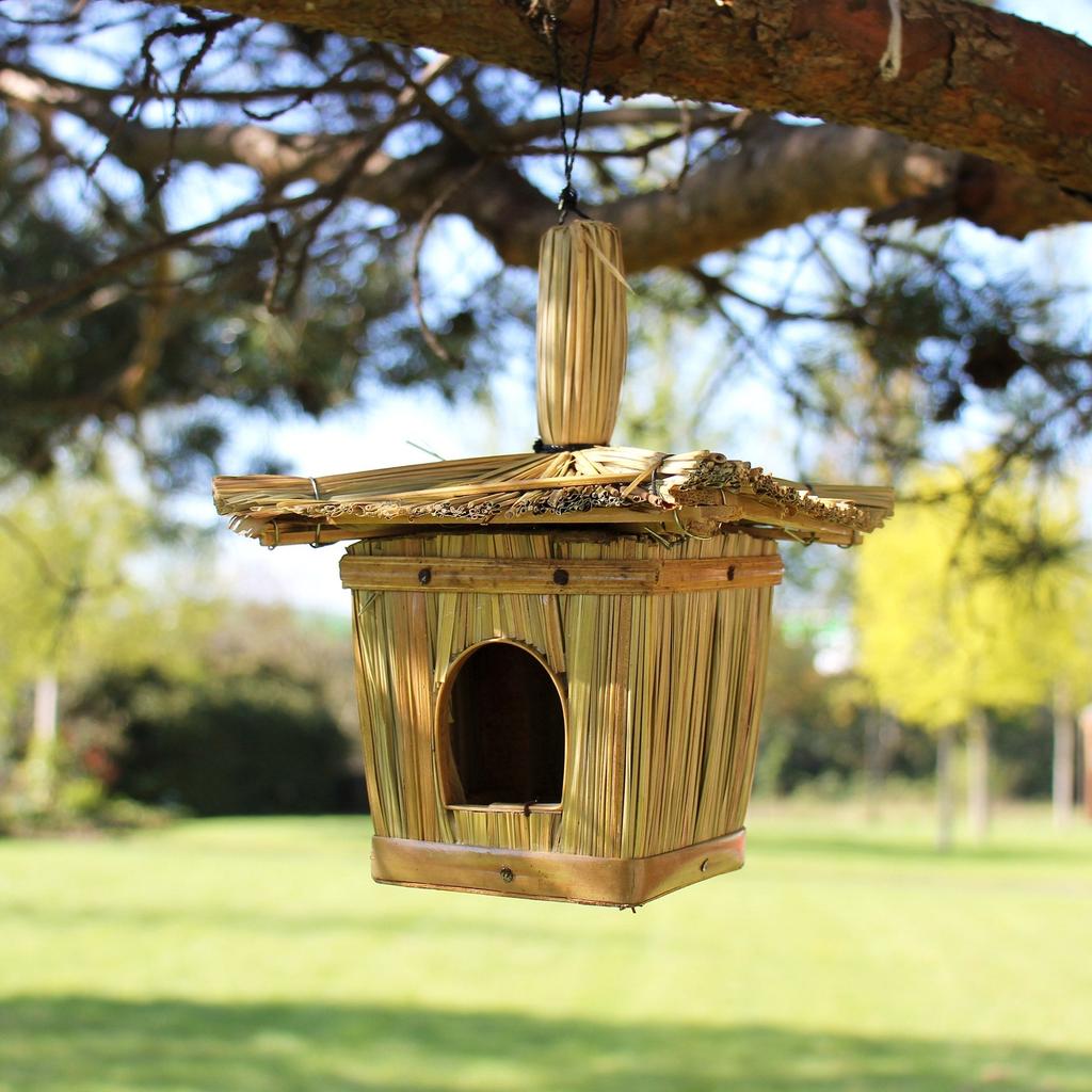 Birdhouse Seagrass Small Square 18 X 13 Cm