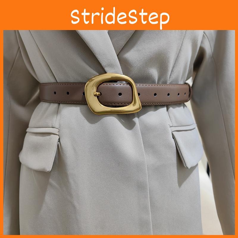 Leather Simple Black Womens Belt With Alloy Pin Buckle For Casual Wear Use Daily