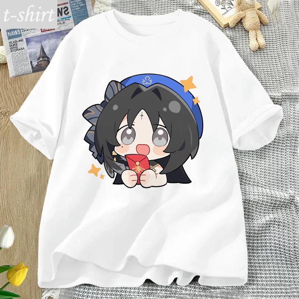 

Wuthering Waves Graphic Женские футболки Футболка с коротким рукавом в стиле аниме-комиксов Женская мода 2024 года Игровой принт Женская одежда Топы 2020 года S