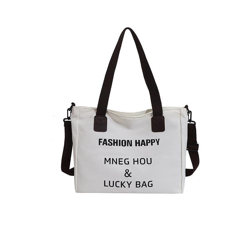 Large Capacity Urban Minimalist Canvas Tote Bag 2024 New Student Handheld Shoulder Bag Fashion Casual Tote Bag белый