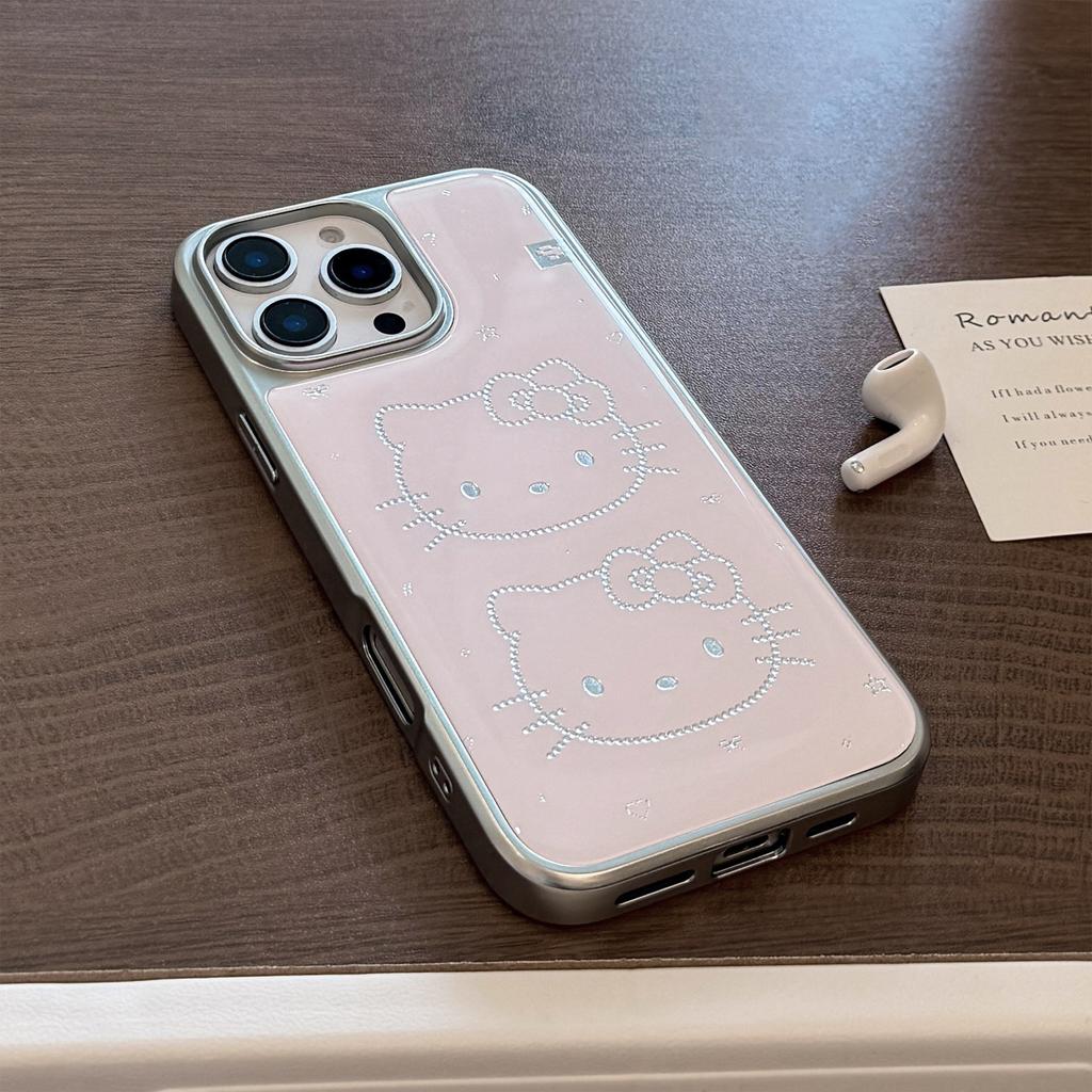 Gilded Epoxy Resin IPhone 16 Cute Cat Design, Suitable for Apple 15 Pro Max and 17 Models, Electroplated Huawei Mate Samsung