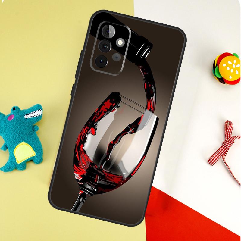 Drink Beer Red Wine For Samsung Galaxy A54 A34 A14 A55 A35 A15 A53 A33 A13 A05 A06 A16 A22 A32 A52 Phone Case