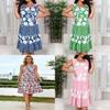 Floral Knit Sleeveless Midi Dress With Relaxed Fit For Summer Casual Wear