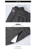 2024 Autumn/Winter High-Waisted Wool Slimming Straight-Leg Cropped Warm Pants for Middle-Aged Women