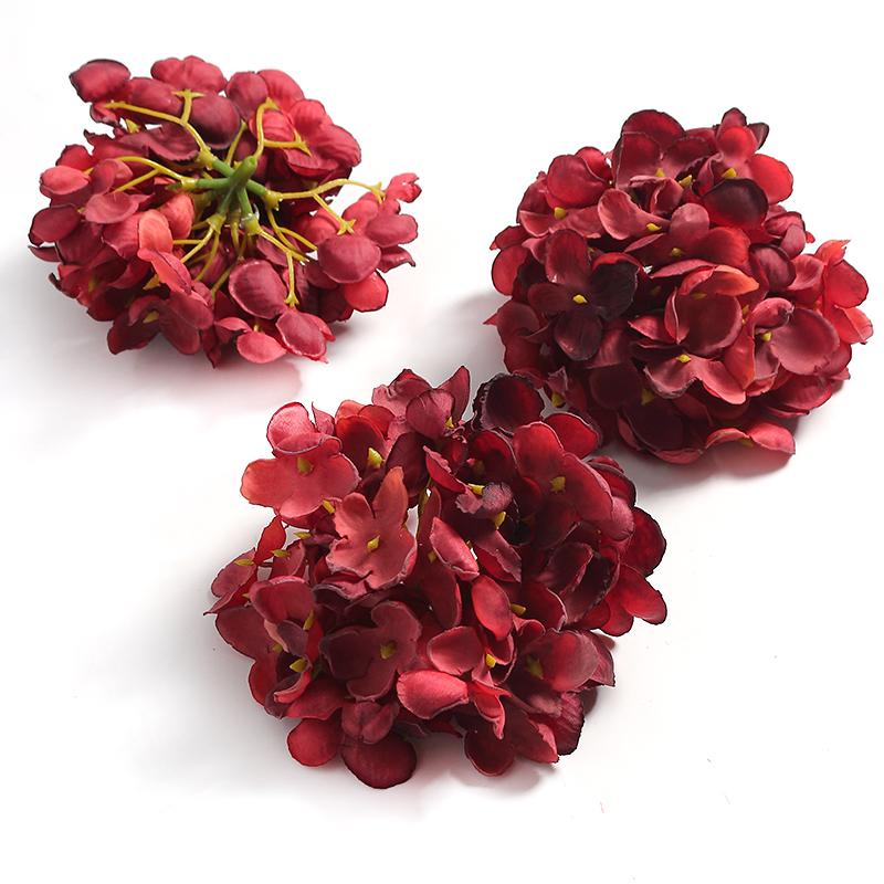 

2Pcs Artificial Hydrangea Flowers 10cm Fake Flowers for Home Decor Wedding Marriage Decoration Supplies DIY Wreath Accessories 2pcs