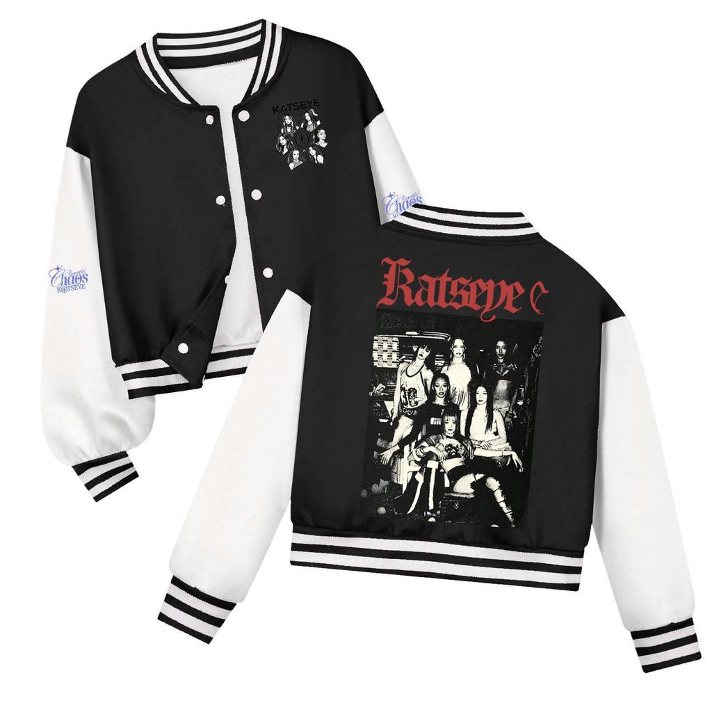 Kids Printed Baseball Jacket Casual Loose Fit Outerwear for Boys and Girls