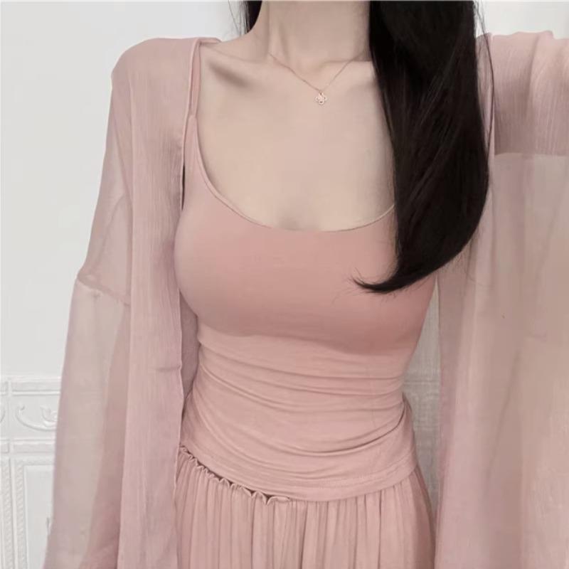 Rayon Wool Halter Vest Women's Overspread Underwear Full Cup Integrated Display Chest Top Beautiful Back Design