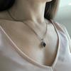 Silver Pendant with Onyx, Cubic Zirconia (2208655)