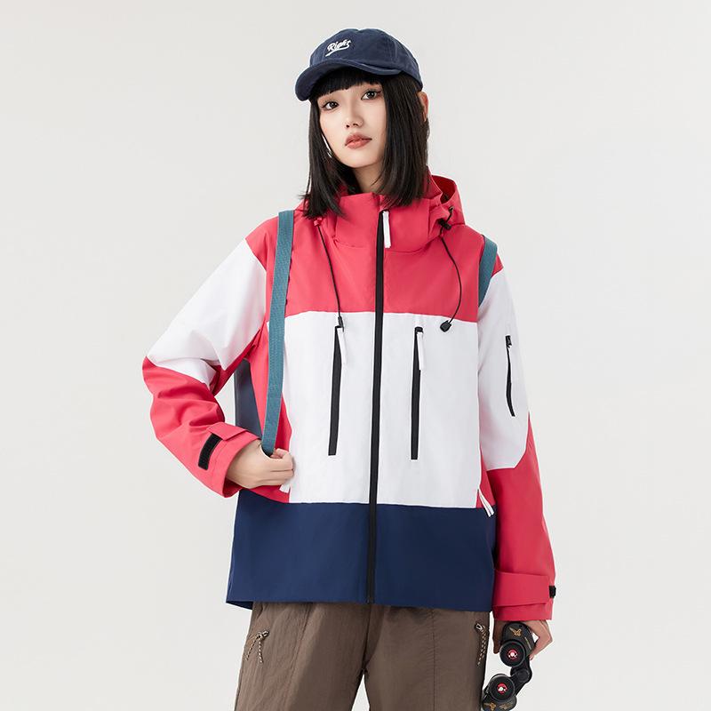 

Unisex Down Storm Jacket with Detachable Hood - Waterproof, Windproof 3-in-1 Outdoor Set for Autumn/Winter 3XL