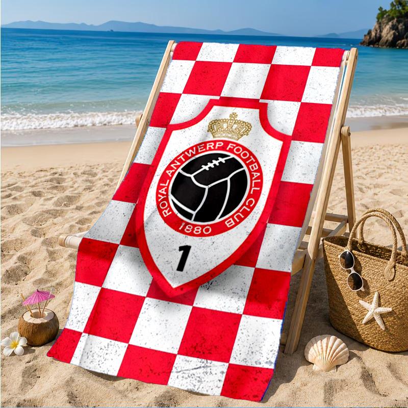Royal Antwerp Fc Crest Beach Towel, Quick-drying, Easy to Care for, Suitable for Both Fitness and Beach Vacations,Sports Essential