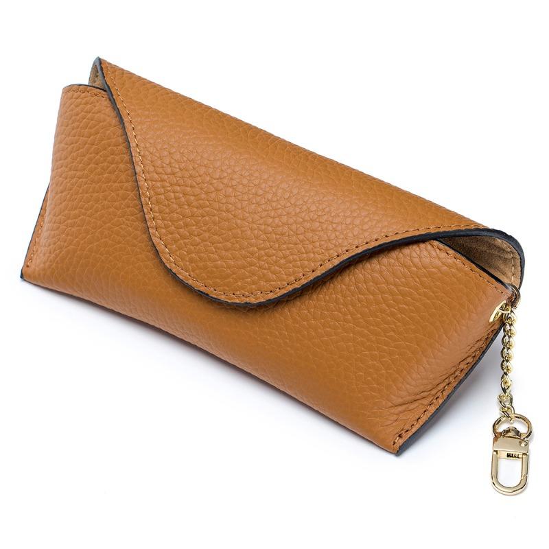 

New leather creative glasses bag portable sunglasses storage bag literary high sense ins sunglasses box men and women tide хакі