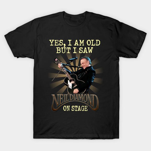 

Men Black Print T-shirt Yes, I Am Old But I Saw On Stage Vintage No-Cut Transfer Paper Print Cotton Tshirt 3XL чорний