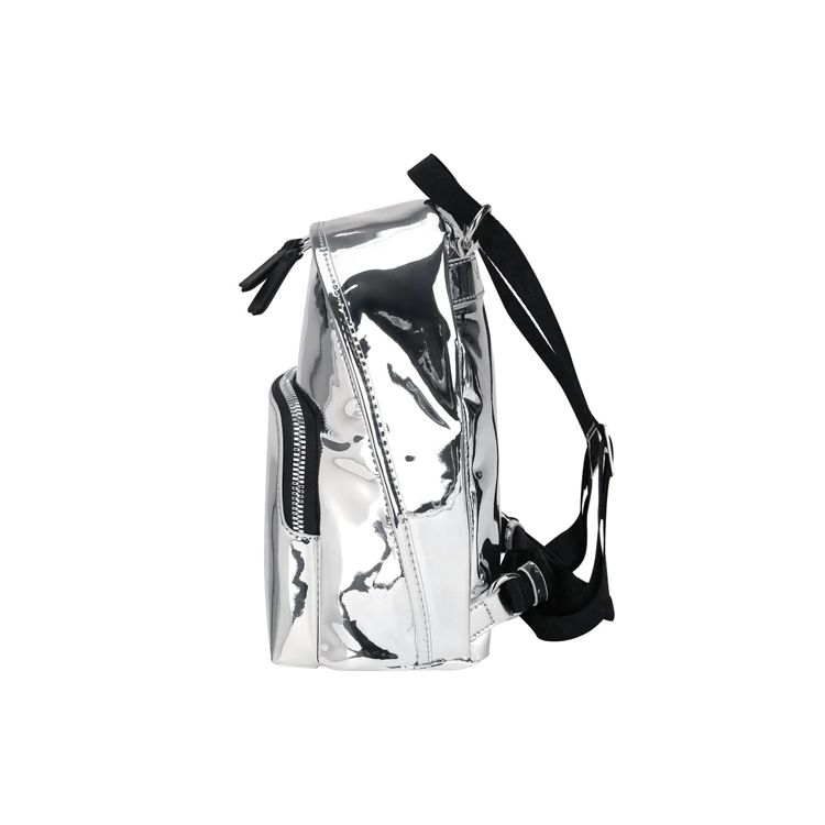 MLB Los Angeles Dodgers LA Zipper Closure Faux Leather Backpack Shoulder Bag Crossbody Bag Unisex Backpacks Silver 32BGP4941-07M