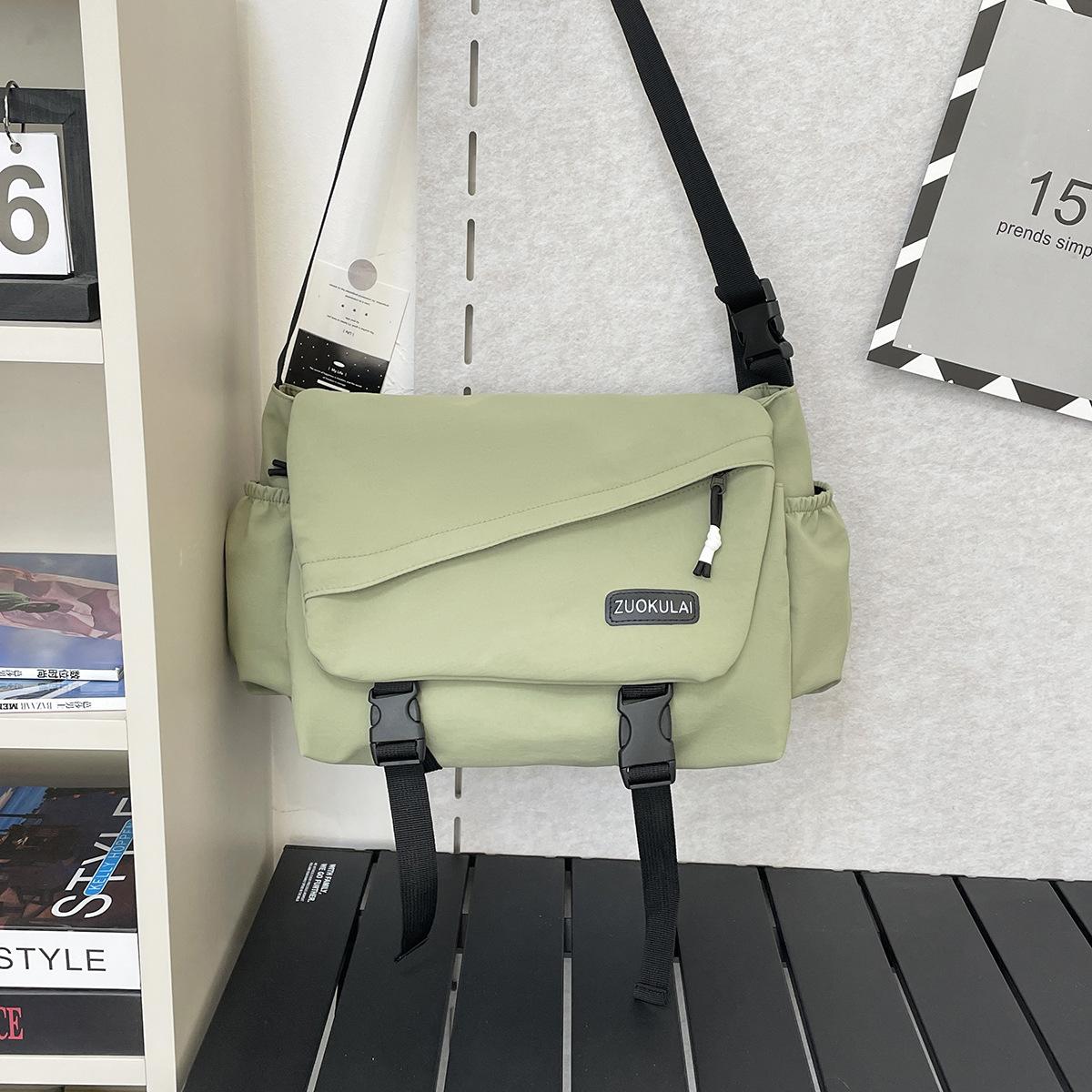 

Retro Workwear Crossbody Bag Female Korean Student Large Capacity Postman Bag Male Trendy Single Shoulder Backpack .