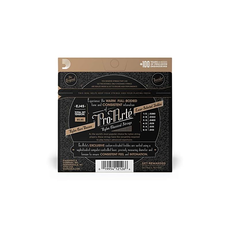 D'Addario Classic Guitar Strings Pro-Arte Silver/Clear Normal EJ45 [Domestic Genuine Product]