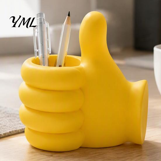 Thumb-Up Pencil Holder 3D Printed Thumbs?Up Pen Holder, Funny Gesture Shaped Desk Organizer, Creative Fun Thumb Cup Cup, Cute Desktop Storage Decor