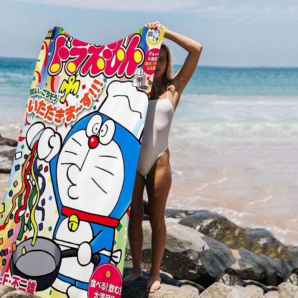 Cartoon D-Doraemons Anime Beach Swimming Towel Soft Absorbent Washcloth Children's Gifts for Kids Travel Camping Gym