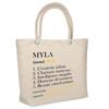 Beach Bag - PLANETEE - Myla Definition - Printed Cotton - Large Capacity - Beige