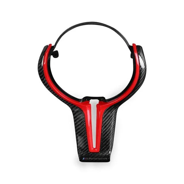 New M power Steering Wheel Covers Car Carbon Fiber M sport Steering Wheel Trim for BMW M2 F87 M3 F80 M4 F82 M5 F10 M6 F06