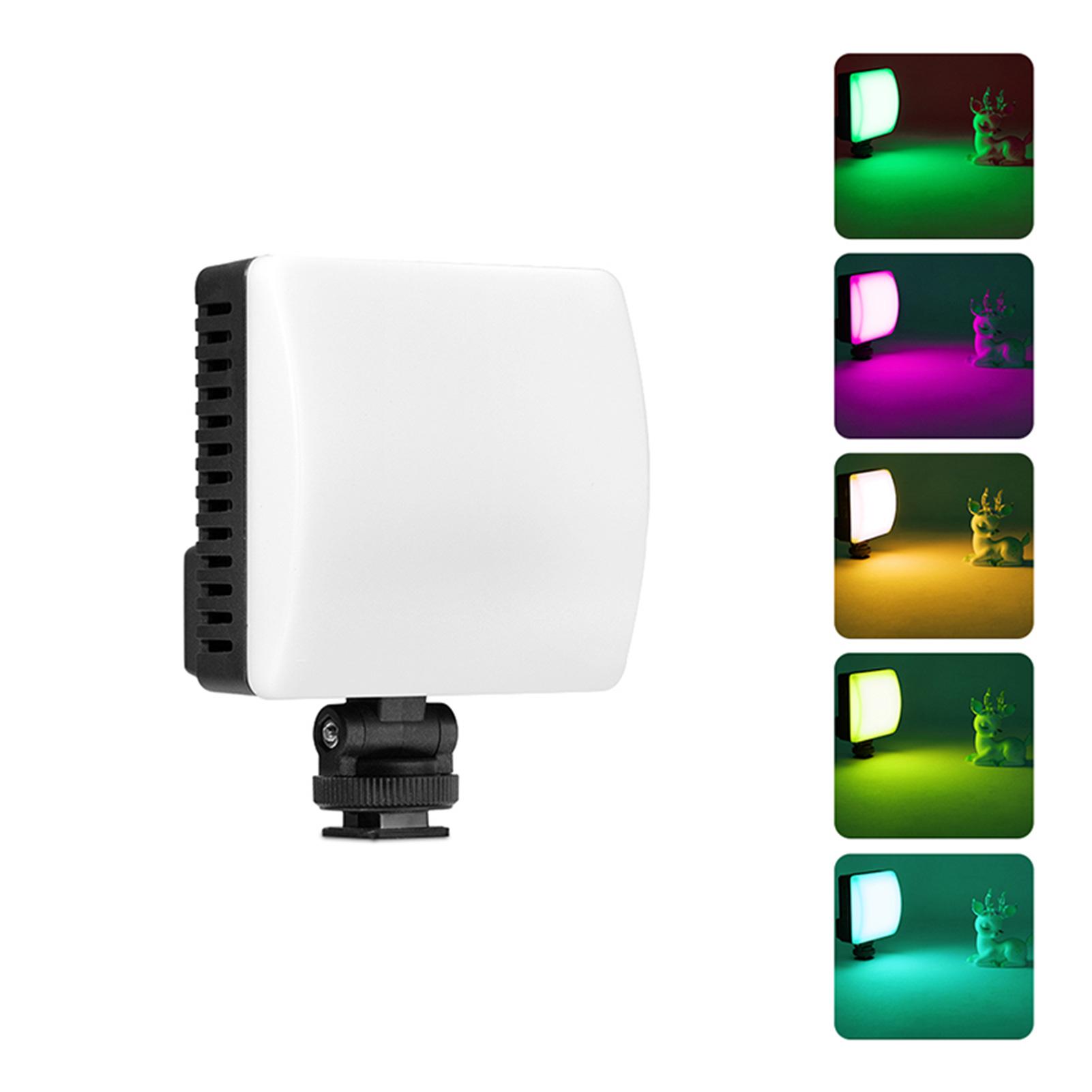 Portable RGB Fill Light 10W Rechargeable 84 LED Video Lights 1800K-9000K Dimmable Vlog Light for Photography with 120 Beam Angle