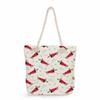 Sausage dog print thick rope single-shoulder beach bag 7274 CLE