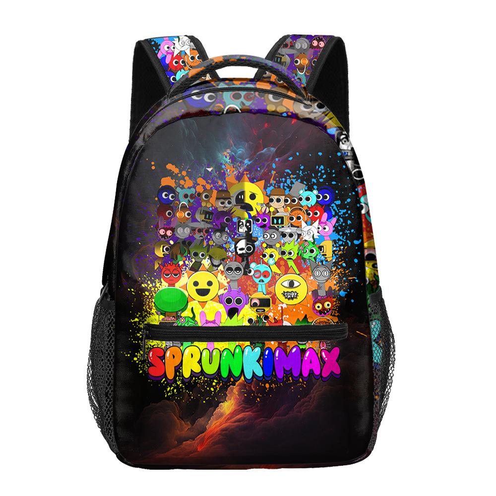 Trendy Popular Harajuku Funny Sprunki Student Bookbag Notebook Backpacks 3D Print Oxford Waterproof Boys/Girls Travel Backpacks