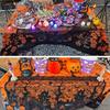 Halloween Decoration Tablecloth,Disposable Pumpkin Spider Web Bat Plastic Table Cover,Halloween Party Home Table Decor