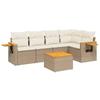 VidaXL Salon de Jardin avec Coussins 6 pcs, Canapés de Terrasse, Ensemble de Meubles de Patio, Mobilier d'Extérieur, Beige 3259195