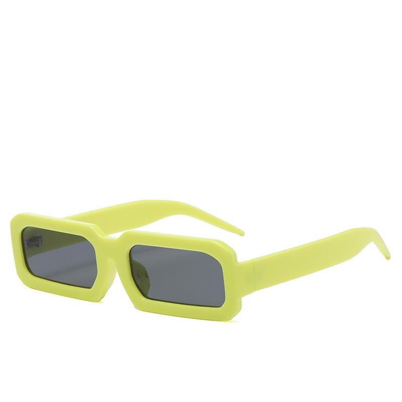 Trendy Luxury Rectangle Sunglasses Vintage Fashion Designer Sun Glasses with UV400 Protection for Men and Women PC Frame