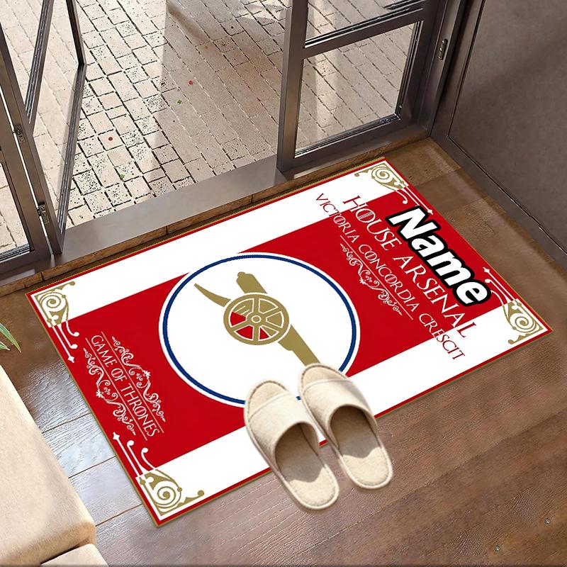 Tappeto Personalizzato con Nome Squadra di Calcio F.C, Tappeto Versatile per Arredamento Casa, per Sala Giochi, Appartamento, Balcone, Ingresso, Corridoio Regalo