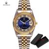 REGINALD Golden Lady Watch Date Crystal Styles Women's Dress Clock Water Proof