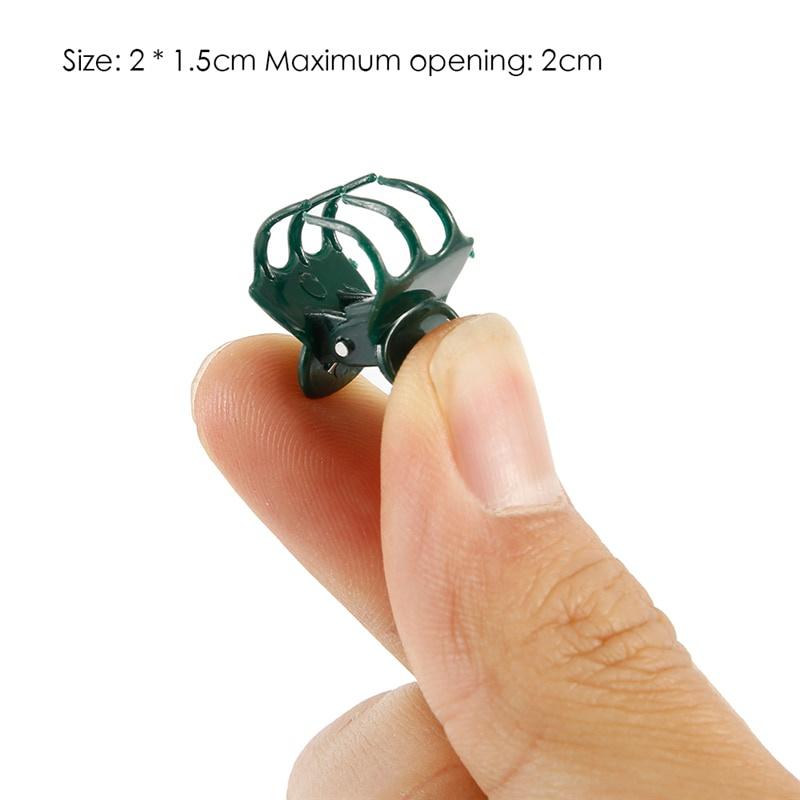 100PCS Plastic Plant Support Clips Orchid Stem Clip for Vine Support Vegetables Flower Tied Bundle Branch Clamping Garden Tool