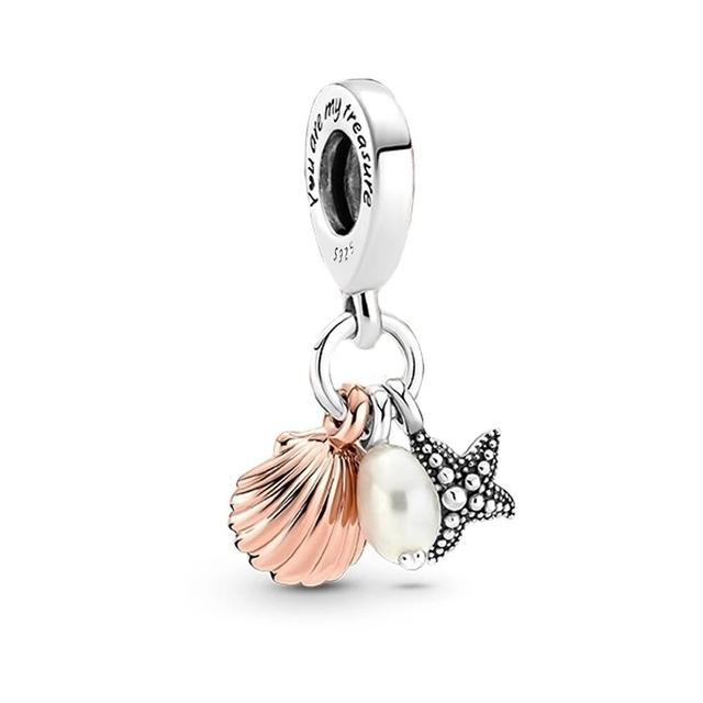 New Silver Color Ocean Series Turtle No Fade Charm Beads Fit Pendant Charms S925 Logo Original Bracelet for Women DIY Jewelry
