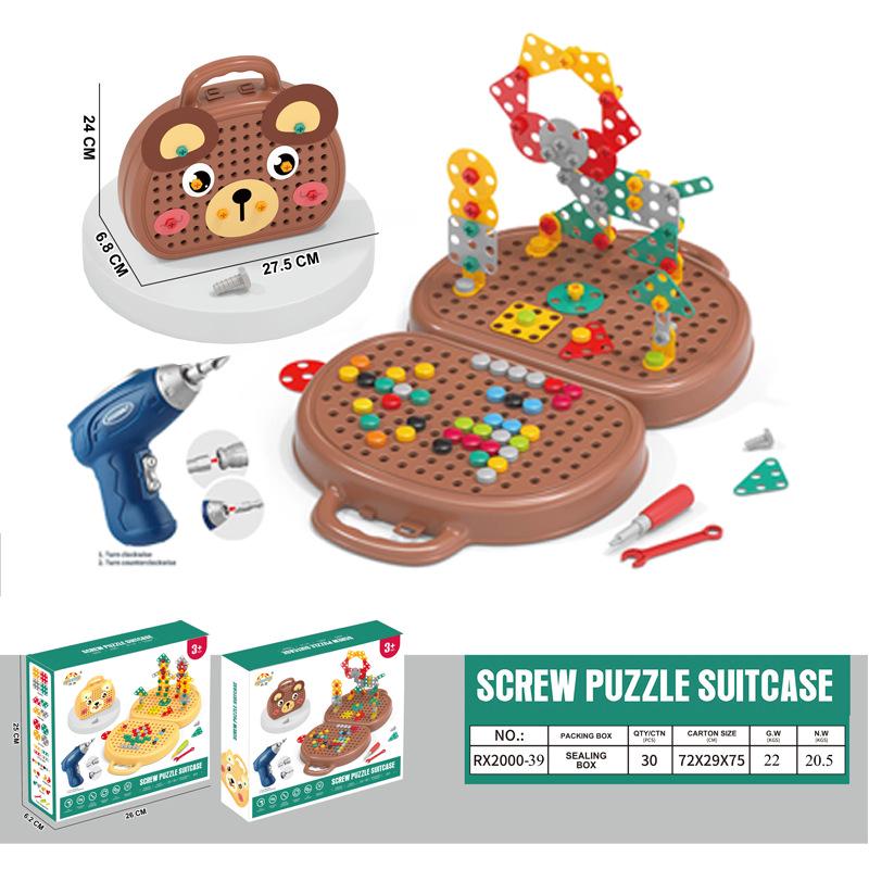 Children's Educational Toolbox with Electric Screwdriver for Toy Assembly and Repair