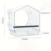 Acrylic Birdhouse Clear Glass Window Hanging Birds Squirrel Feeder Wild Animal Seed Peanut Tray with Drain Holes Strong Suction