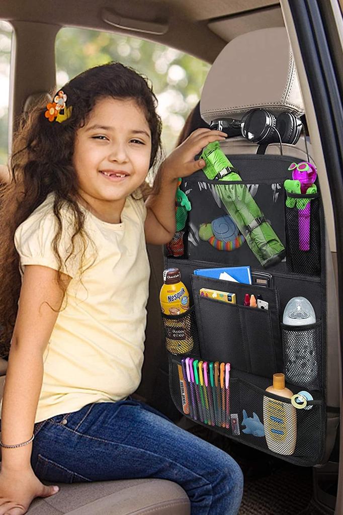 LIKENNY Seat Back Car Storage Back Seat Storage Large Car Storage Passenger Seat Storage Dirt Car Trash 1 Piece 8 Pockets Pocket, Pocket, Bag,
