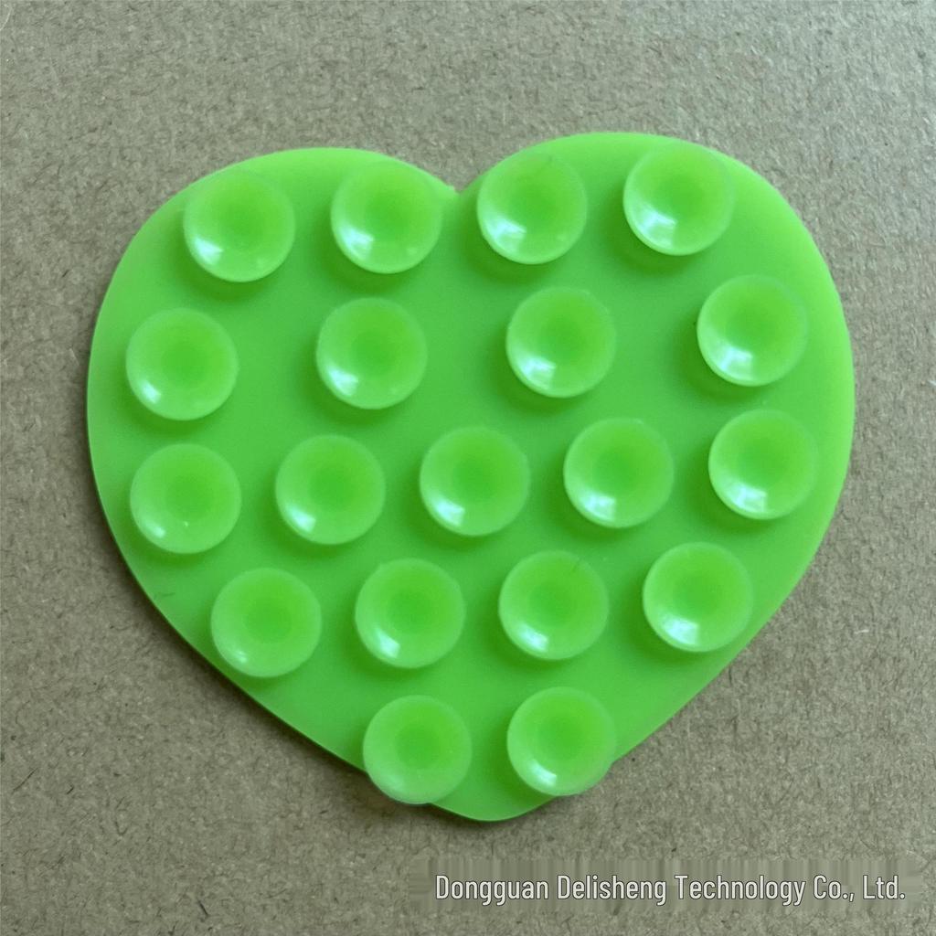 Heart-Shaped Multifunctional Silicone Suction Cup Phone Stand