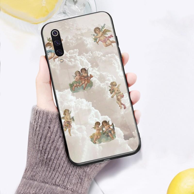 Cute Baby Angel Fioruccis Phone Case For Xiaomi 12 11T 10 9 Redmi Note 11 10 10S Pro Redmi 9 9A 8 Black PC Glass Phone Cover