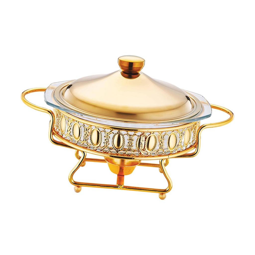 Buffet Food Warmer 2L Stable Portable with Handle Round Pan for Events And