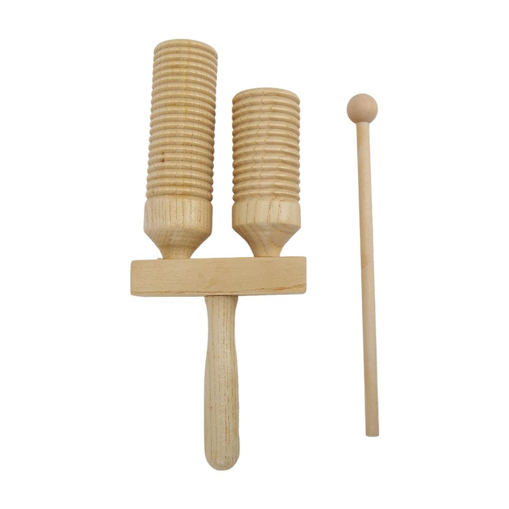 Chinese Bangzi Treble Bass Wooden Cylinder Clapper with Knocking Stick Children Percussion Set