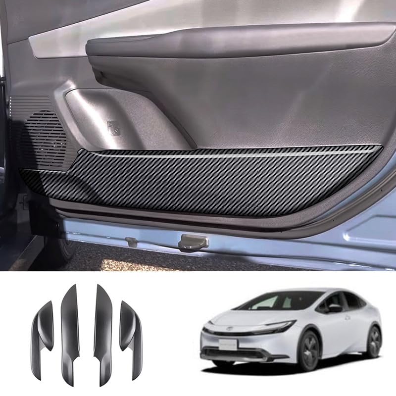 AKUSESARI Compatible with New Prius 60 Series Door Kick Guard Door Kick Mat Door Trim Cover Door Panel Cover Door Protector Design Dirt Prevention
