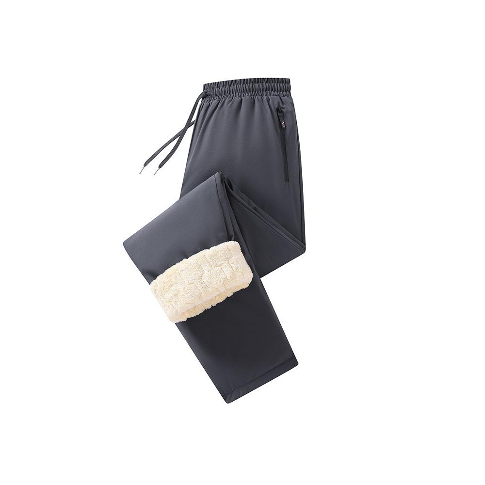 Thickened lamb wool sweatpants men's winter windproof velvet casual pants thermal cotton pants