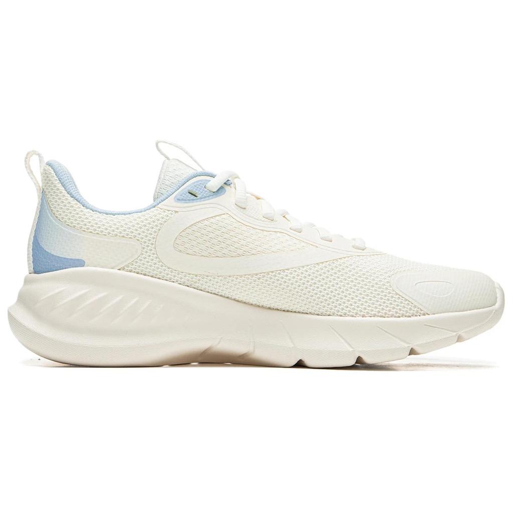 Li Ning Easy Flex Soft Shock Absorption Wear Resistant Breathable Rebound Low Top Running Shoes Women Running Shoes White Blue ARSU094-2